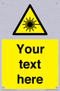 Custom Laser Hazard Sign